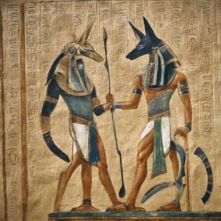 00183-egyptian tomb mural of a lora stargateJackal SDXL.jpg